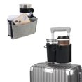 thumbnail image 1 of 2 piezas Portavasos para maletas, portavasos de viaje para equipaje - Manos libres - Espacio para dos tazas de café - Regalos para accesorios de asistentes de vuelo Negro (Soporte para iPad), 1 of 4