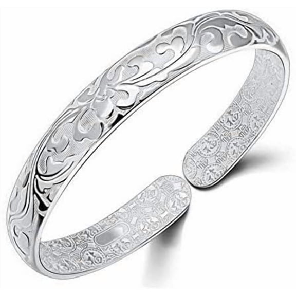 925 Silver Sterling Silver Bracelet for Women Fashion Cuff Bangle Chain Bracelets Practical Processed Personalized Ideas Bracelet