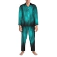 thumbnail image 3 of Hirioo stars and sparkles for Men's Pajama Sets 2 Piece Pjs Men's Long-Sleeved Pajama Set Button Down Sleepwear,S-XXL-X-Large, 3 of 7