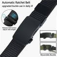 thumbnail image 7 of Mens Belts Web, Ratchet Belt for Men Casual, Double-sided Reversible Work Belt Breathable Fabric Waist Strap for Outdoors(Black and Green), 7 of 7