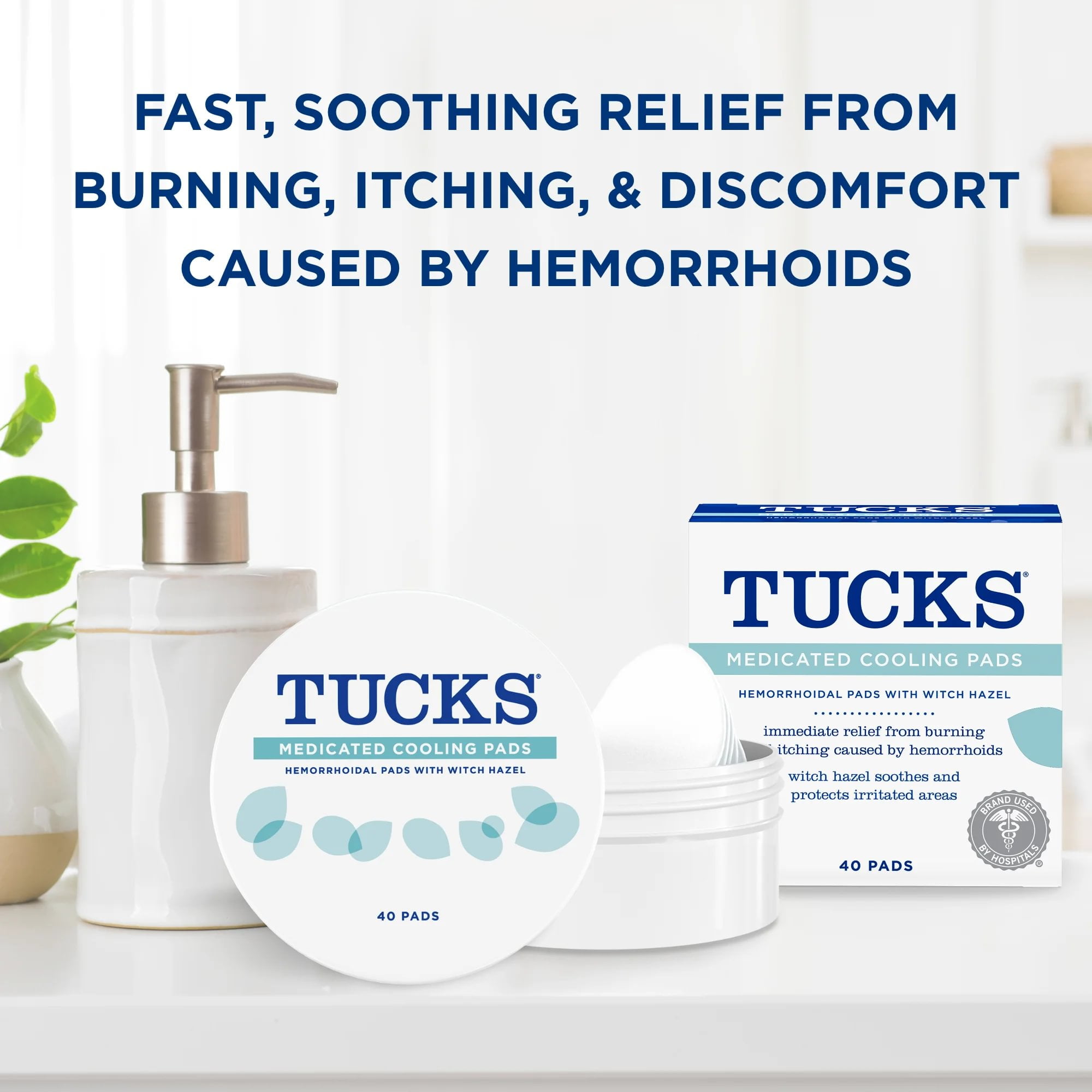 Tucks Medicated Cooling Pads Hemorrhoid Relief, 40 Count