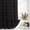 Black, variant on Extra Long Boho Farmhouse Shower Curtain with Tassel, Linen Bohemian French Country Chic Bathroom Shower Curtain Set, Fabric Striped Textured Shower Curtain 72x84 - White