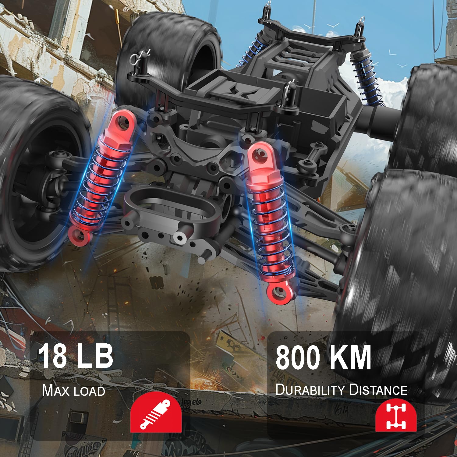 Deerc High-Speed 4WD RC Monster Truck 30+ MPH photo 2