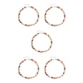thumbnail image 3 of Guardoinrt Collier Déclaration Perles pour Femmes et Filles Ajout à la Mode et Polyvalent Café 5Set, 3 of 6