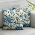 thumbnail image 2 of PIKWEEK Chinoiserie Pillow Cover Pack of 2 Boho Blue Yellow Floral Print Decorative Outdoor Throw Pillow Covers Flower Pillowcase Square Cushion Cover for Bedroom Sofa Couch Home Decor, 2 of 6