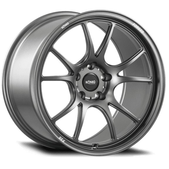 Konig Forged F3S 18X10.5 5X114.3 ET25 Satin Charcoal Knurled Bead