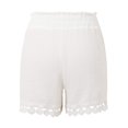 thumbnail image 6 of WAYUTE Womens Shorts Shorts for Casual Elastic Waist Drawstring Yoga Shorts Comfy Stretch Lace Trim Beach Linen Ruffles Shorts, 6 of 8