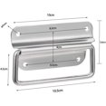 thumbnail image 3 of EcoNesxp Poignée Pliable Argentée Poignée portable Boîte en Acier Inoxydable Poignée de Boîte à Outils Poignée de Porte Boîte Pliable, 3 of 5