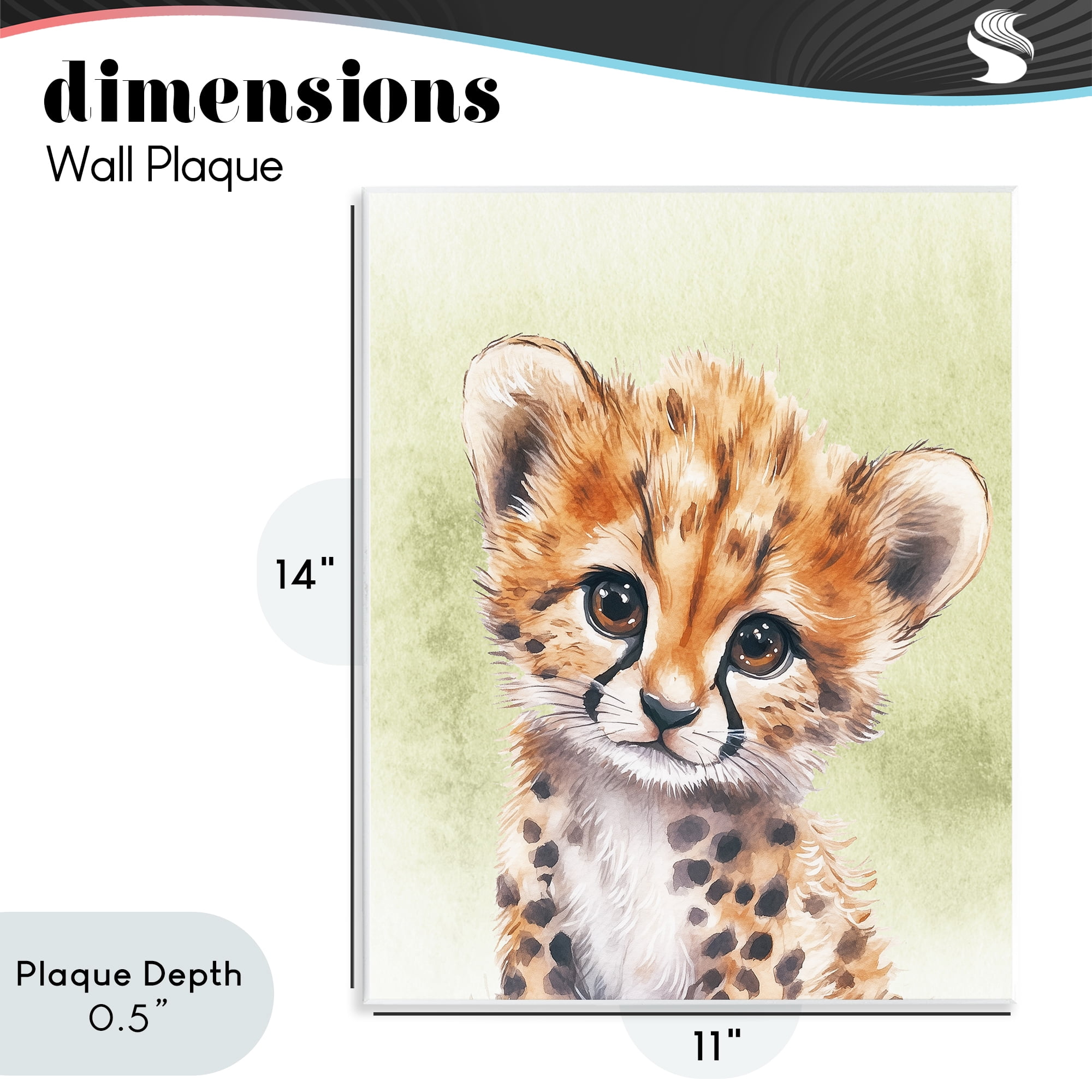 Stupell Industries Jungle Friends Baby Cheetah Wall Plaque Art, design by Christine Simpson Art