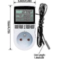 thumbnail image 2 of Termostato digital/calefacción/enfriamiento, enchufe, controlador de temperatura LCD, 230 V para invernadero, granja, controlador de temperatura/termostato de terrario (enchufe), 2 of 5