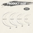 thumbnail image 2 of 8 PCS Curved Needle Set 2" 2.5" 3" 3.5" Curved Hand Sewing Needles Durable C Type Needles for DIY Sewing Repairing Leather Carpet Canvas Weaving Crafts (4 Sizes), 2 of 7