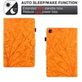 thumbnail image 3 of Embossed Tree PU Leather Flip Tablet Case for Samsung Galaxy Tab A7 Lite 8.7" T220/T225 Shockproof Protection Card Slots Holder Stand with Pen Slot Folio Case Cover, Khaki, 3 of 9