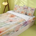 thumbnail image 2 of Erosebridal Watercolor Blossom Zipper Twin Comforter Sets with Fitted Sheet and 2 Pillowcases, Chic Flower Zipper Bedding Set, Reversible, Watercolor Blush, Reversible, 2 of 7
