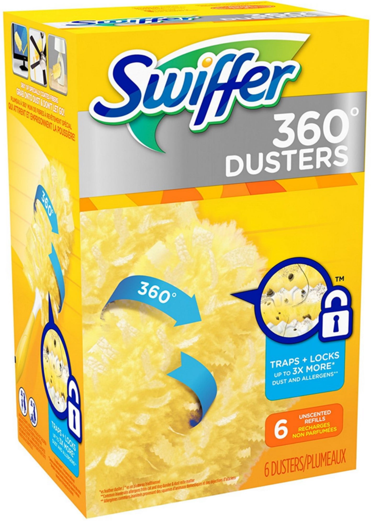 Swiffer 360 Degrees Disposable Dusters Refills, Unscented 6 ea (Pack of