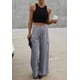 thumbnail image 4 of Pantalones cargo Dokotoo Lounge 2024 Fall Palazzo para mujer, color gris, 4 of 7