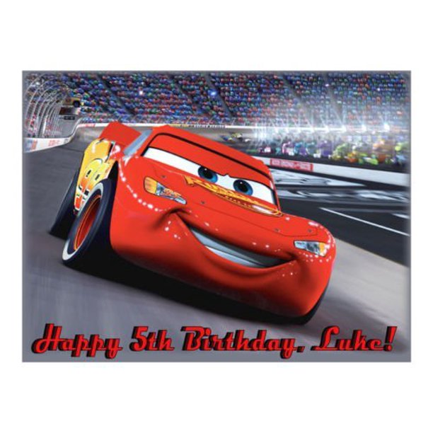 Lightning McQueen Cars edible cake image cake topper 