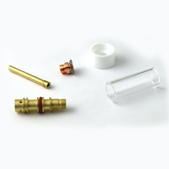 WeldingCity 3-Series Complete Front-end Starter Kit (1/8" Tungsten Electrode) with Long Push-on Clear Cup (3P8GS) for TIG Welding Torch 17, 18 and 26 Style (Pack of 1)