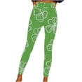 thumbnail image 3 of LEKWK Yoga Leggings Women St Patricks Day Four Leaf Clover Yoga Pants High Waist Irish Festival Gym Leggings Stretchy Holiday Party Costume Outfits, 3 of 7