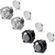 thumbnail image 2 of 4 Pairs 6 Mm Magnetic Earrings For Women Cubic Zirconia Magnet Earrings For Men Clip On Earrings, 2 of 5