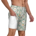 thumbnail image 3 of Balery Daisies Flowers Mens Swim Trunks Swim Shorts for Men Quick Dry Inseam Beach Shorts with Compression Liner Pocket-X-Large, 3 of 9