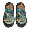 thumbnail image 1 of Balery Stained Glass Eagle USA Pantuflas de Casa de Felpa Silenciosas con Diseño Estampado, Zapatillas Cómodas Antideslizantes de Algodón para Interior-Medium, 1 of 8