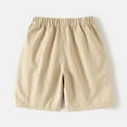 thumbnail image 4 of Boys' Shorts Breathable Solid Color Cargo Shorts with Pull-on Elastic Waistband and Pockets Boys Clothes Jogger Shorts,Z8-Khaki,4-5 Years, 4 of 4