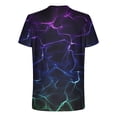 thumbnail image 4 of Qertyioot Clearance Hommes Été Col Rond Imprimé Casual Manches Courtes Col Rond Top/chemise, 4 of 5