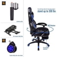 thumbnail image 2 of FULLWATT Racing Style Reclining Gaming Chair High Back Large Size Ergonomic Adjustable Swivel Computer Chair with Footrest Headrest and Lumbar Support PU Leather Executive Office Chair (Blue), 2 of 10