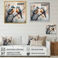 thumbnail image 4 of Designart "Blue Birds Sitting On Tree Branch II" Animals Bird Floral Wall Decor, 4 of 5