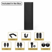 Sound Town MODE Audio 2-Way 600W Powered Column Array Loudspeaker w/ LAVOCE 2 x 6.5 Woofers, Class-D, DSP, TWS, Wall-Mount Bracket, Plywood, Black (AURA-6.2A)