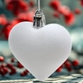 thumbnail image 3 of 24 Pcs Valentine's Day Heart Shaped Ornaments for Tree Hanging,Wedding, Anniversary Party Decorations(White,1.77''), 3 of 5