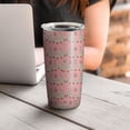 thumbnail image 4 of 20oz Tumblers Pink Christmas Tree Pattern Stainless Steel Vacuum Insulated Double Wall Travel Tumbler Cups Mug with Lid and Straw,Cleaning Brush for Cold & Hot Drinks, 4 of 7