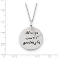 thumbnail image 2 of Sterling Silver Antiqued Cubic Zirconia Always Kiss Me Goodnight 18inch Necklace, 2 of 2