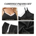 thumbnail image 4 of QYLUX Womens Pajama Sets Ultra Soft Lingerie Sleepwear 2 Piece Cami Shorts Set V Neck Pj Lace Nightwear, 4 of 7