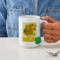 thumbnail image 4 of CafePress - Vase With Twelve Sunflowers By Vincent Large Mug - 15 oz Ceramic Large White Novelty Mug, 4 of 6