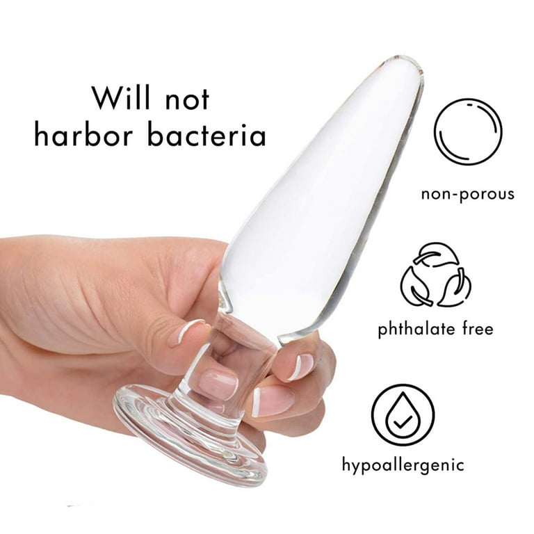 electric shock sex toy Glass Butt Plug 3-Sizes S/M/L Beginner Anal Trainer Set Smooth Dildo Sex  Toys