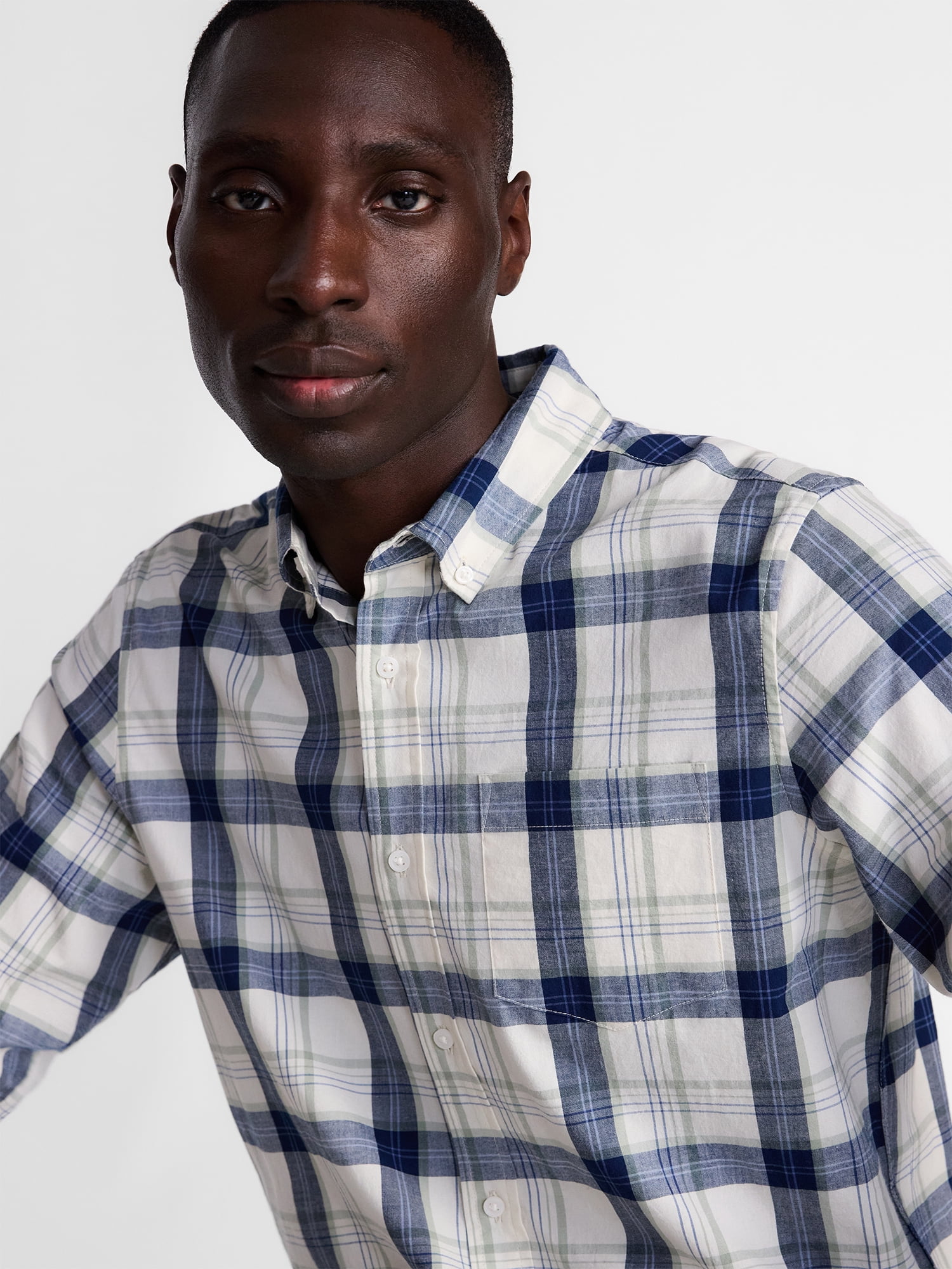 George Men's Poplin Shirt with Long Sleeves, Sizes S-3XL, LT-4XLT, 2XB-6XB