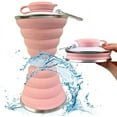 thumbnail image 1 of Collapsible Water Bottle, Camping Cup with Carabiner, Reuseable, 1 of 5
