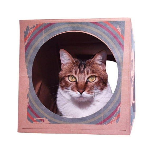 Juguetes interactivos para gatos con túnel de papel Kraft plegables que se esconden y miran furtivamente