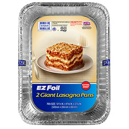 Hefty EZ Foil Giant Lasagna Pan 2ct - Walmart.com