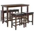 thumbnail image 2 of SAFAVIEH Billy Solid Contemporary 5-Piece Wood Pub Set, Dark Brown, 2 of 8