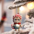 thumbnail image 5 of Adornos navideños con dibujos de gatos bonitos para Año Nuevo 2024, decoración colgante, regalo para Navidad, colgante para árbol, suministros para fiestas, Navidad, 5 of 5