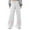 White, variant on Women Summer Pants Thin Breathable Casual Wide Leg Bow Tie Printed Pants Relaxed Fit Sports Trousers Track Pants for Women Blue S