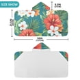 thumbnail image 3 of Tropical Flowers with Hibiscus Hooded Beach Towel Kids Bath Towels Quick Dry for Pool Swiming 50" x 23.5" Microfiber Soft Bathrobe, 3 of 7