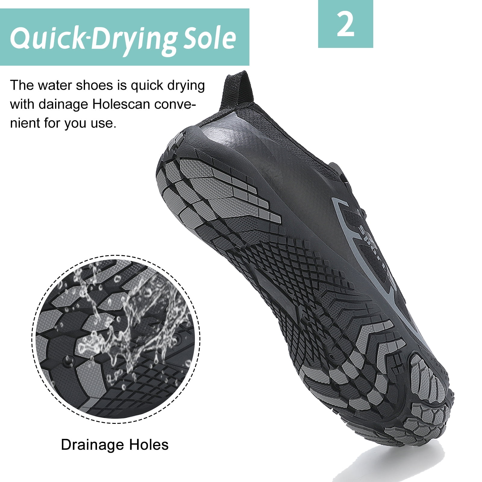 OUSIMEN Water Shoes Womens Mens Quick-Dry Non-Slip Soft Barefoot Swimming Shoes Aqua Sports Outdoor Beach Surfing Diving Hiking Yoga Shoes