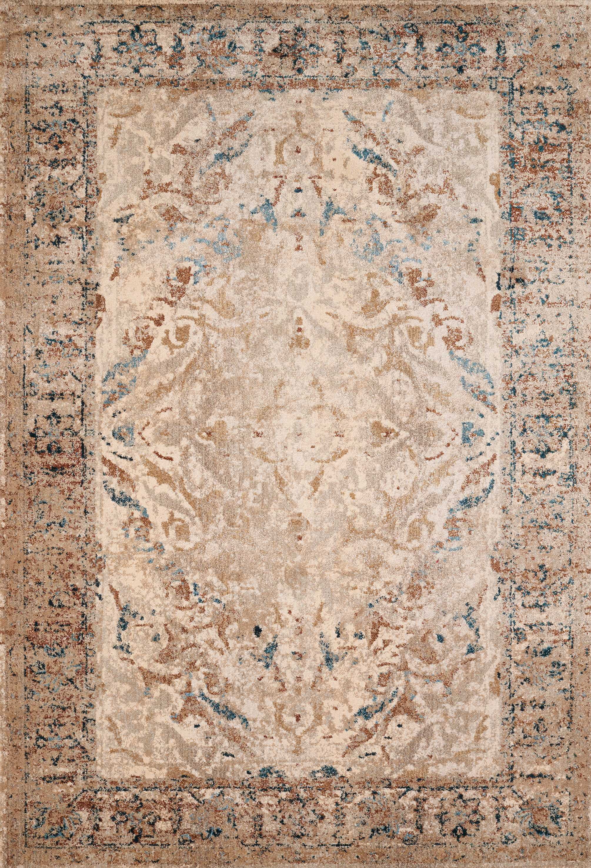 22" x 36" x 0.35" Taupe Olefin/Polyester Accent Rug
