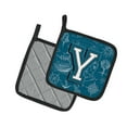 thumbnail image 2 of Carolines Treasures CJ2014-YPTHD Letter Y Sea Doodles Initial Alphabet Pair of Pot Holders, 7.5HX7.5W, multicolor, 2 of 2