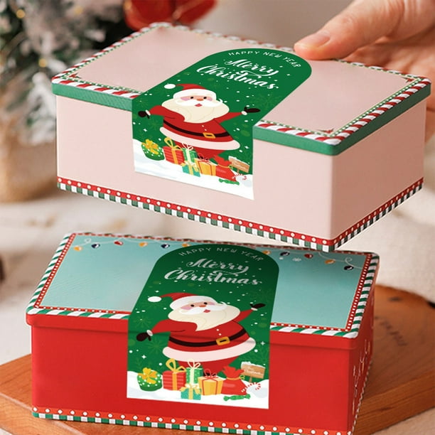 50 Stickers/pack Christmas Stickers Merry Christmas Sealing Stickers Gift Box Packaging Decorative Labels Greeting Card Gift Bag Sticker Decoration