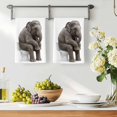 thumbnail image 3 of Funny Elephants Kitchen Towels Set of 1, Cute Art Fun Lovely Animals on Toilets Absorbent Dish Towels for Kitchen, Microfiber Hand Towel, Quick Drying Tea Towel for Cleaning Decorative Dishcloths, 3 of 7
