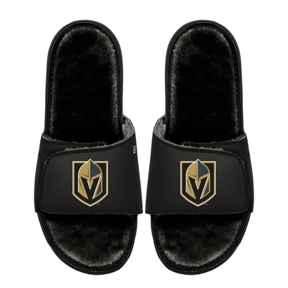 Youth ISlide Vegas Golden Knights Logo Fur Slide Sandals